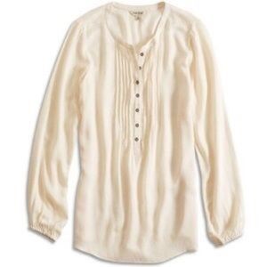 Lucky Brand pleated cream shirt. Great condition.